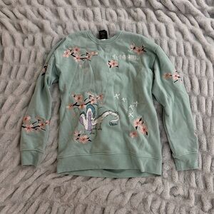 BoxLunch Studio Ghibli Dragon Sweater Women’s Anime Sweatshirt Cherry Blossom